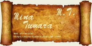 Mina Tumara vizit kartica